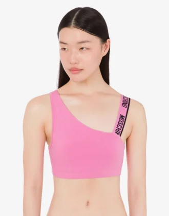 Top deportivo de jersey de algodón elástico