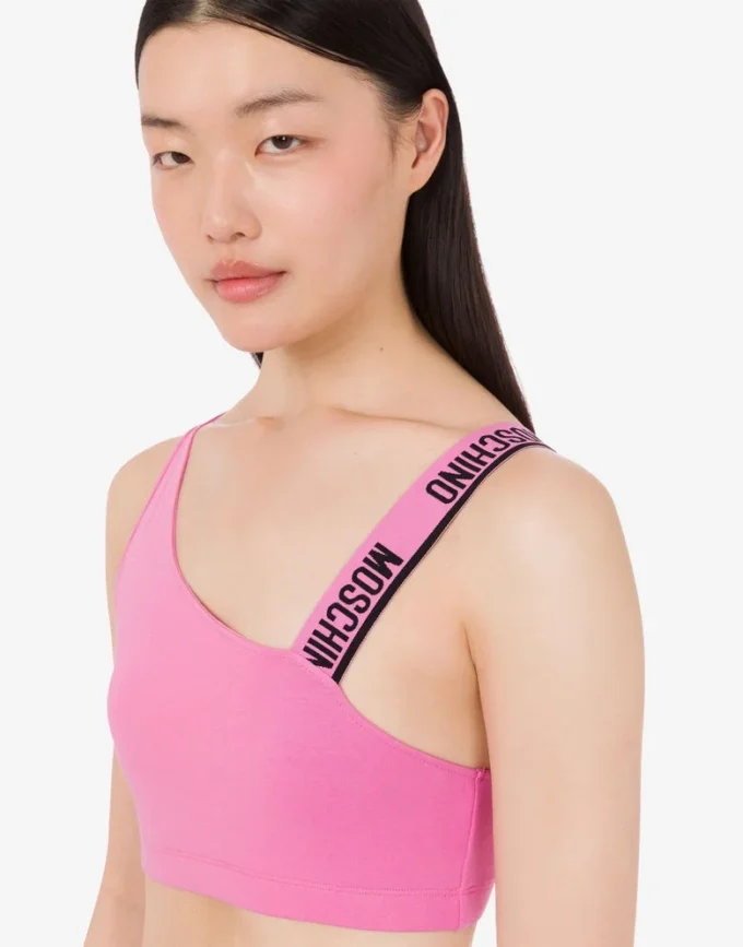 Top deportivo de jersey de algodón elástico
