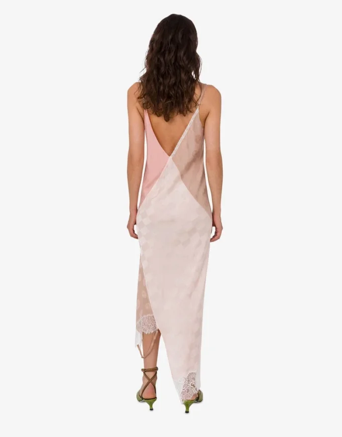 Vestido bordado de mezcla de seda Vestido bordado de mezcla de seda