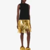 Vestido de crepé elástico con adornos Vestido de crepé elástico con adornos