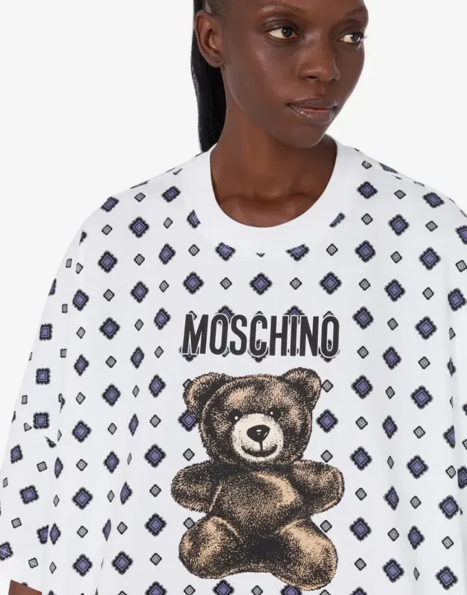 Vestido de jersey de algodón orgánico Moschino Teddy Bear Vestido de jersey de algodón orgánico Moschino Teddy Bear