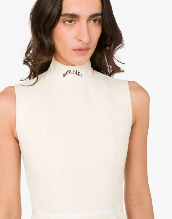 Vestido de lona de algodón crudo