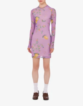 Vestido de malla estampado