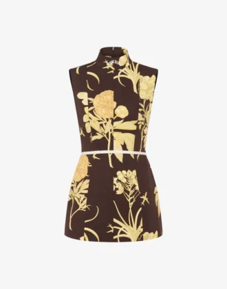 Vestido de popelín de algodón estampado