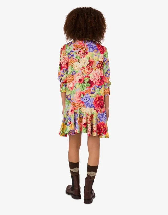 Vestido de popelín de algodón estampado