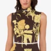 Vestido de popelín de algodón estampado