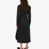 Vestido de popelín de algodón estampado de lunares