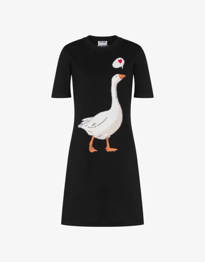 Vestido de punto de algodón Goose