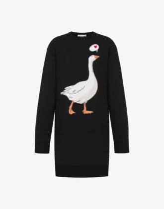 Vestido de punto de algodón Goose Vestido de punto de algodón Goose