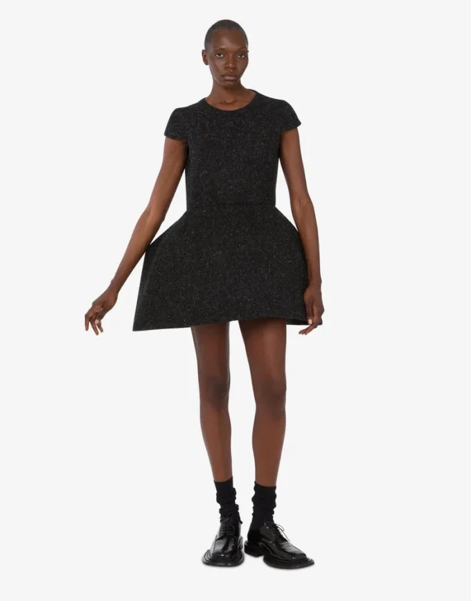 Vestido de tela de lana mezclada