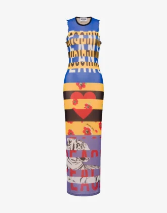 Vestido de tul estampado