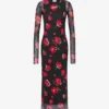 Vestido de tul estampado