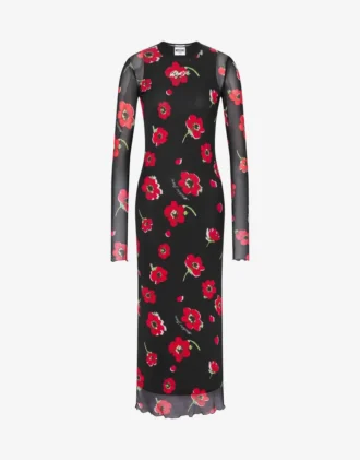 Vestido de tul estampado
