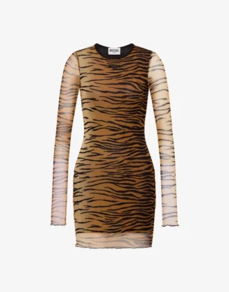 Vestido de tul estampado