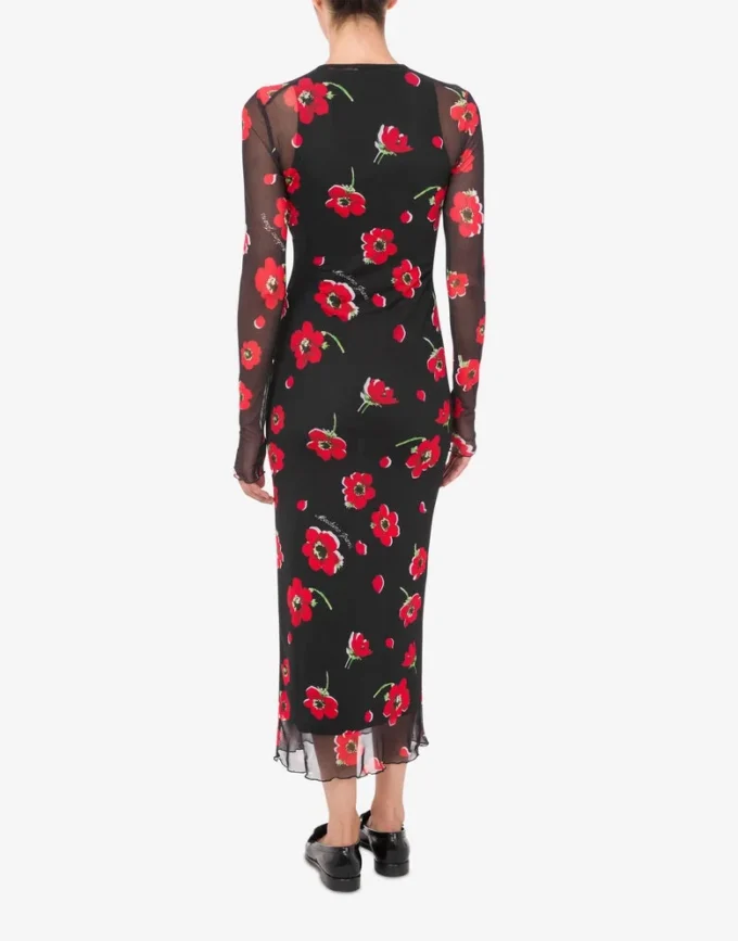 Vestido de tul estampado