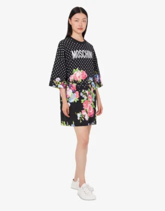 Vestido estampado de algodón grueso