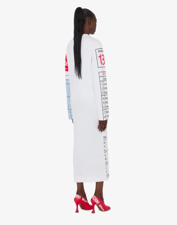 Vestido estampado de algodón grueso
