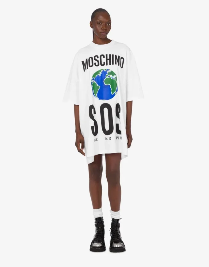 Vestido estampado de algodón grueso