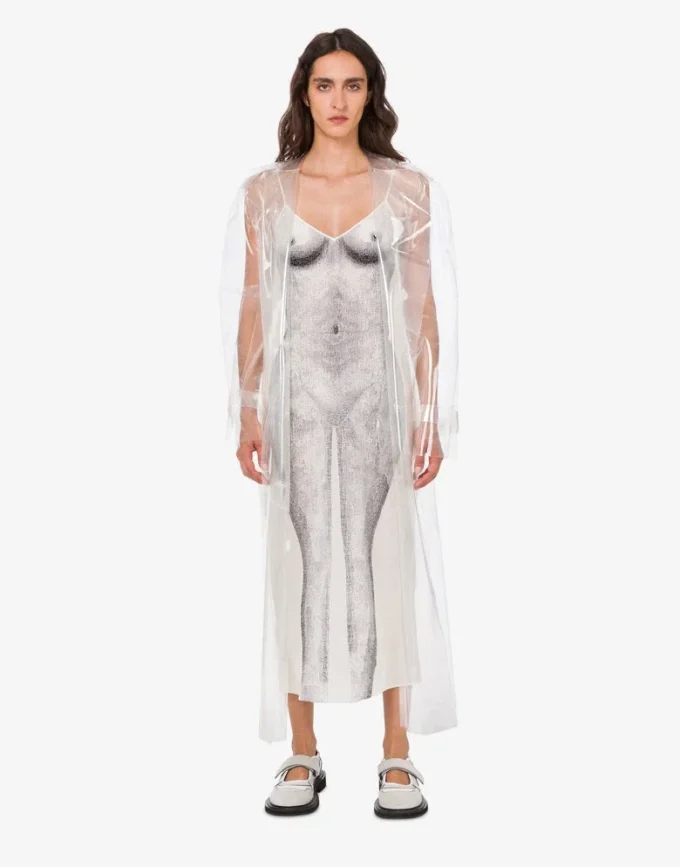 Vestido estampado de crepé