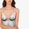 Vestido estampado de crepé