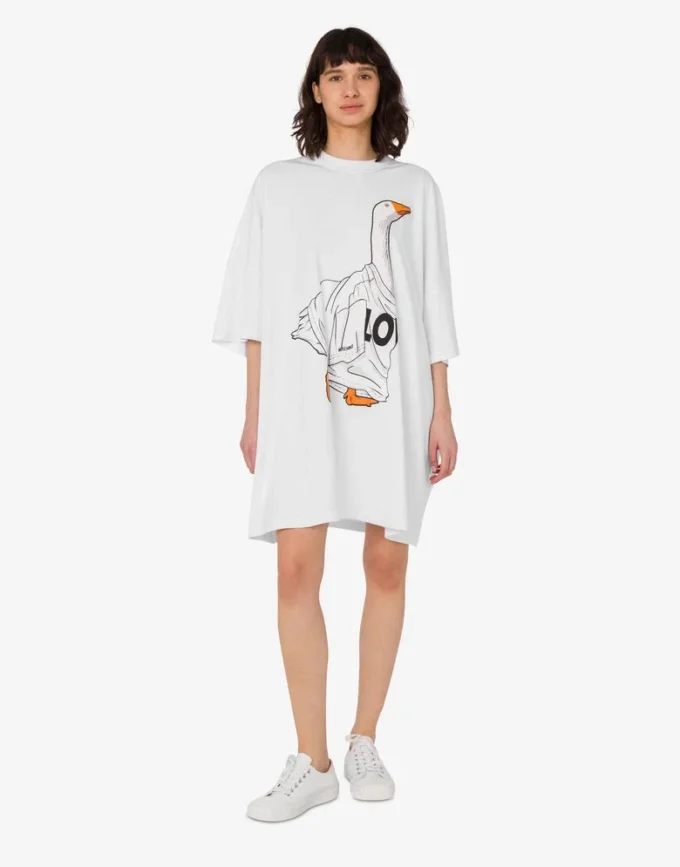 Vestido oversize de algodón grueso Goose Vestido oversize de algodón grueso Goose