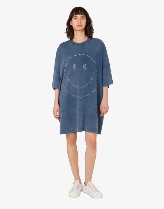 Vestido oversize de algodón grueso Smiley® Vestido oversize de algodón grueso Smiley®