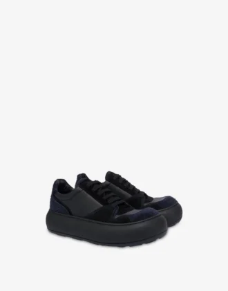 Zapatillas deportivas de ante y piel de becerro