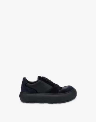 Zapatillas deportivas de ante y piel de becerro