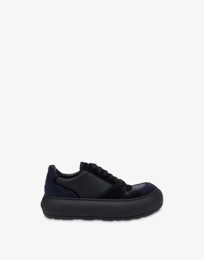 Zapatillas deportivas de ante y piel de becerro Zapatillas deportivas de ante y piel de becerro