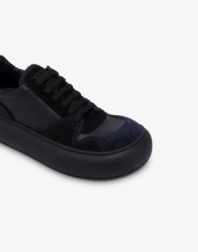 Zapatillas deportivas de ante y piel de becerro Zapatillas deportivas de ante y piel de becerro