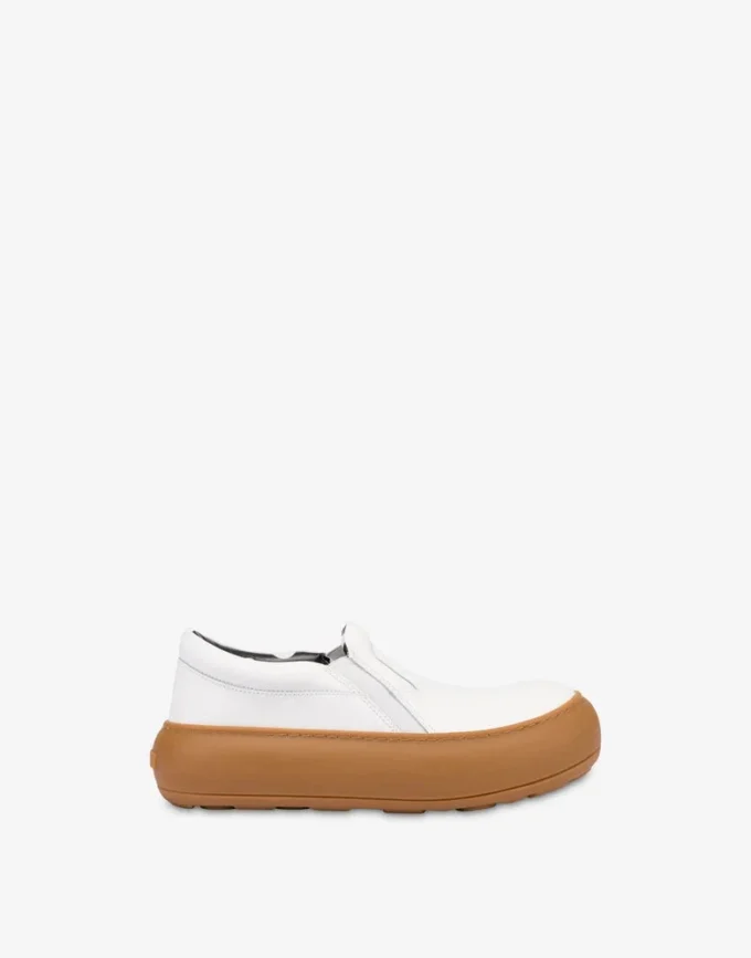Zapatillas sin cordones de piel de becerro