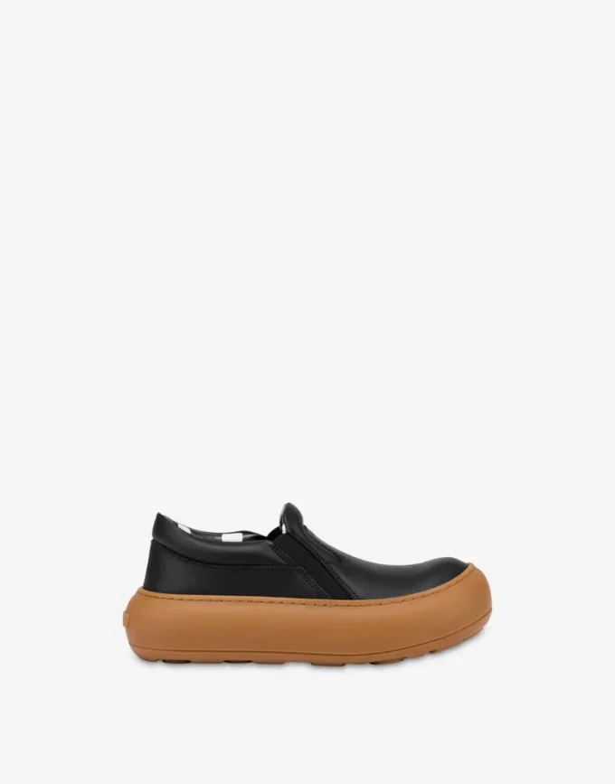 Zapatillas sin cordones de piel de becerro