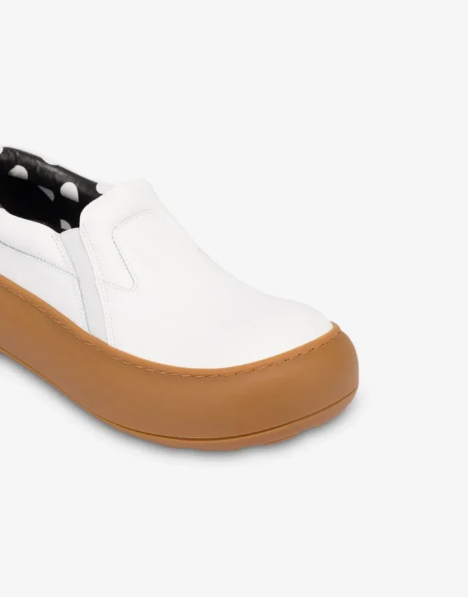 Zapatillas sin cordones de piel de becerro