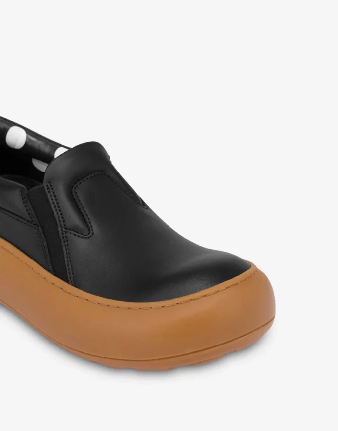 Zapatillas sin cordones de piel de becerro Zapatillas sin cordones de piel de becerro