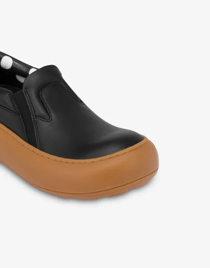 Zapatillas sin cordones de piel de becerro