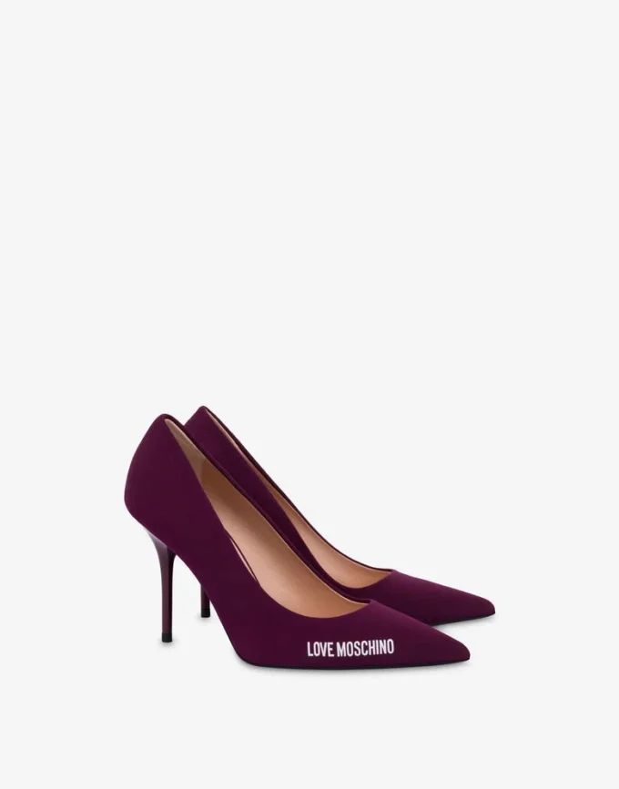 Zapatos de salón con logotipo de neopreno y goma