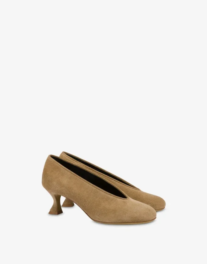 Zapatos de tacón de ante de pato