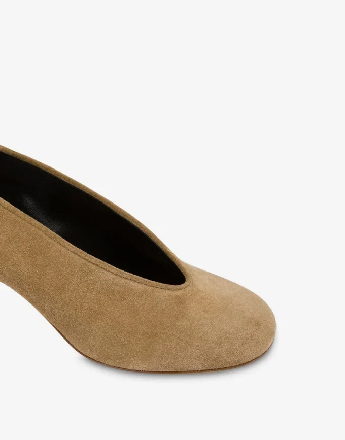 Zapatos de tacón de ante de pato