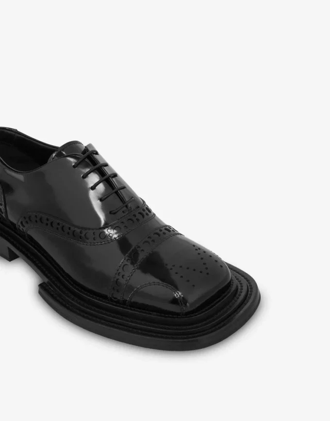 Zapatos derby de piel de becerro cepillada